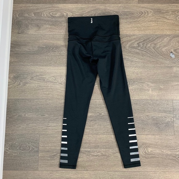 Lilybod Molly Leggings High Rise Waist Tights Striped Tarmac Black Size XS - Picture 14 of 15